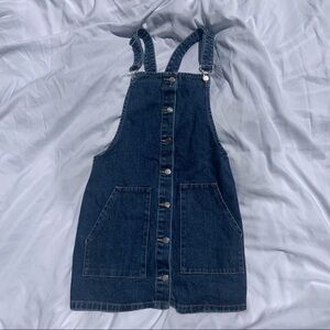 Zara denim overall mini dress